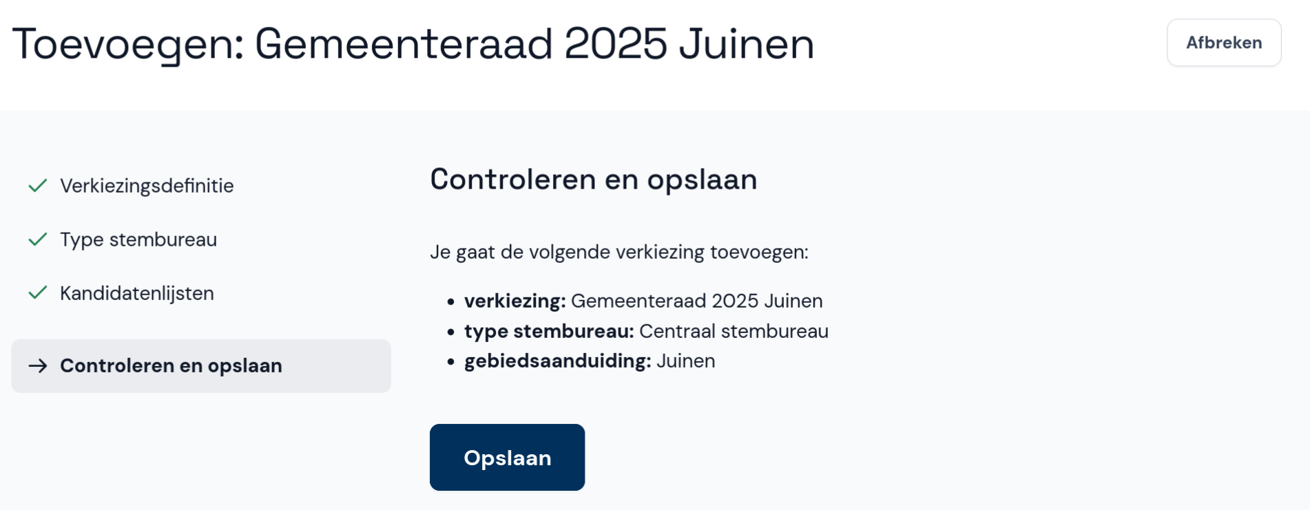 Controleren en opslaan