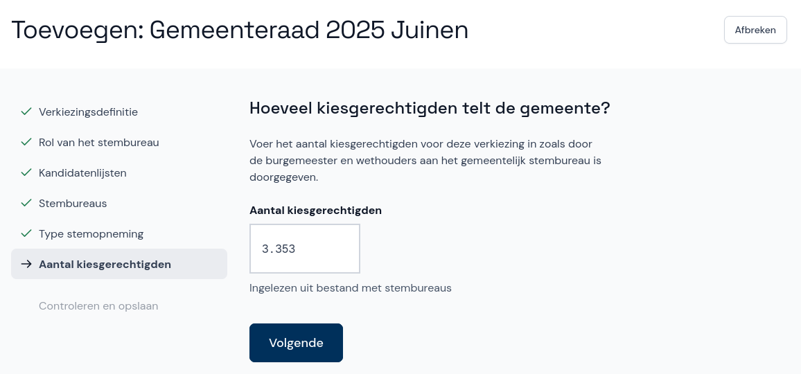 Kiesgerechtigden invullen