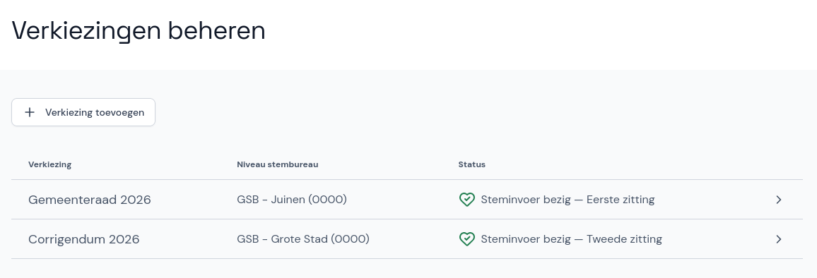 Verkiezingen beheren