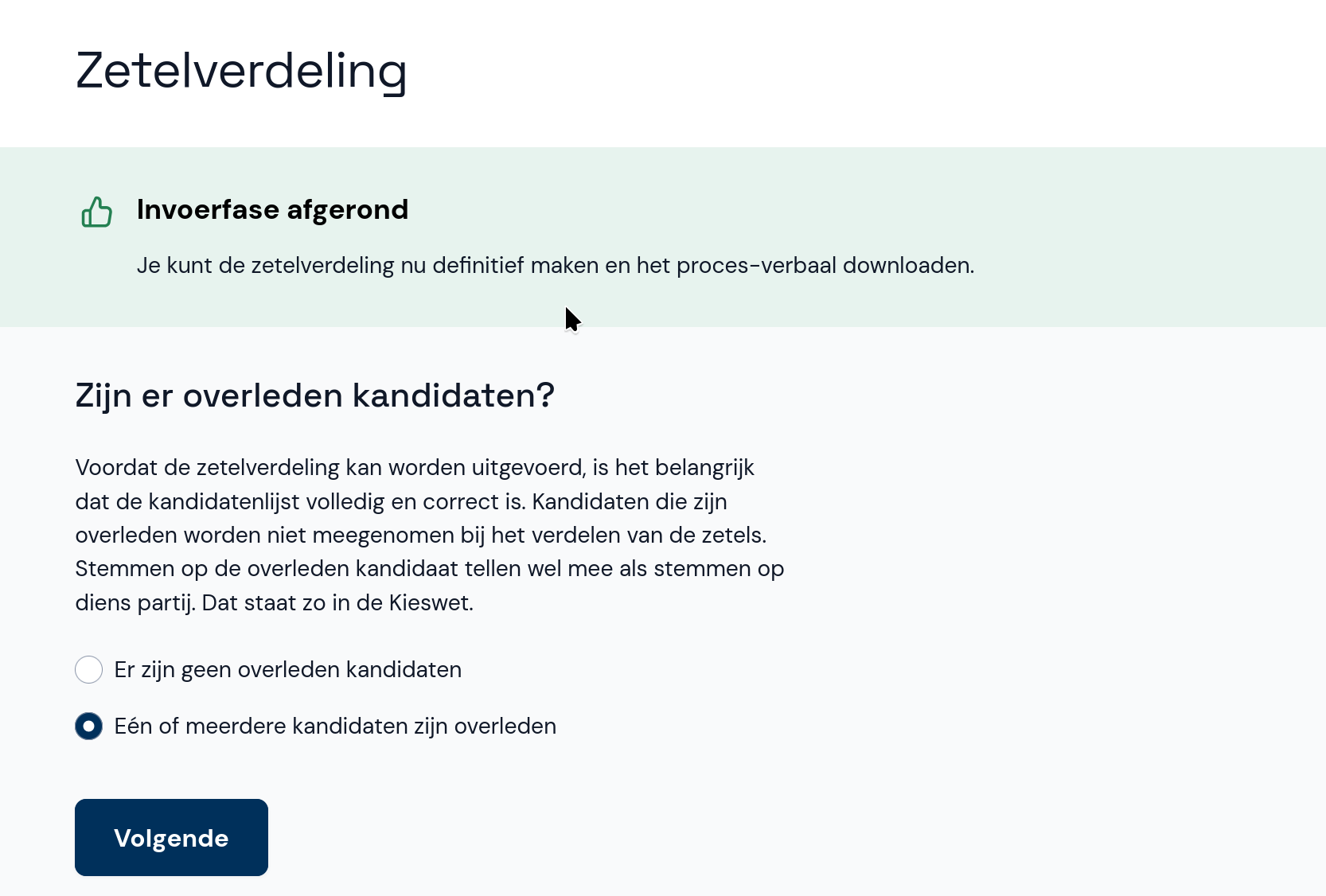Vraag: zijn er overleden kandidaten?