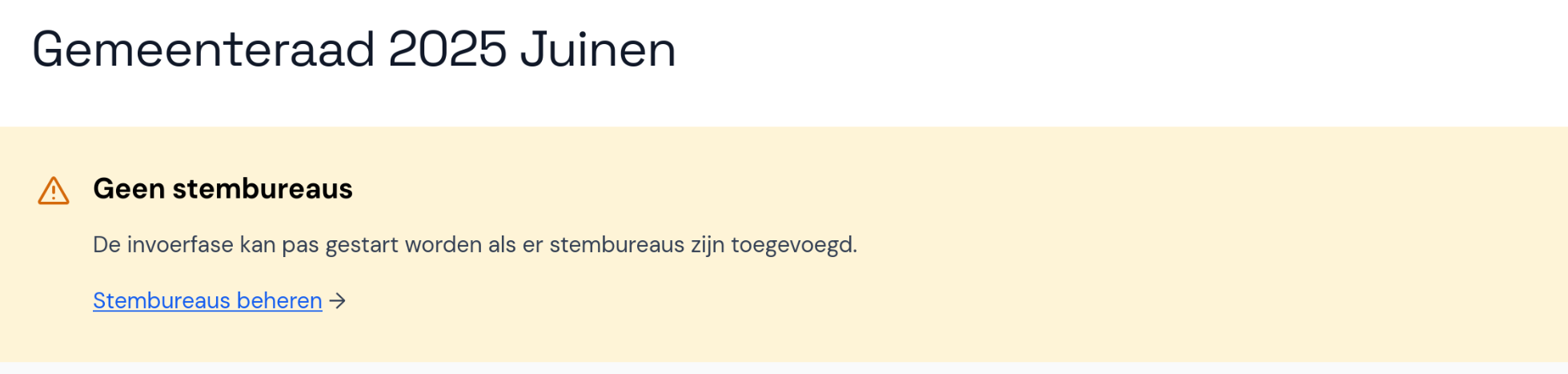 Melding: geen stembureaus