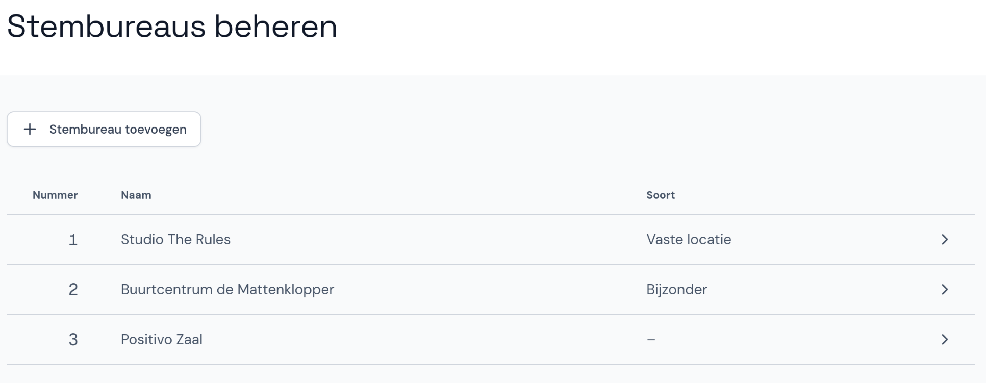De optie Stembureau toevoegen selecteren