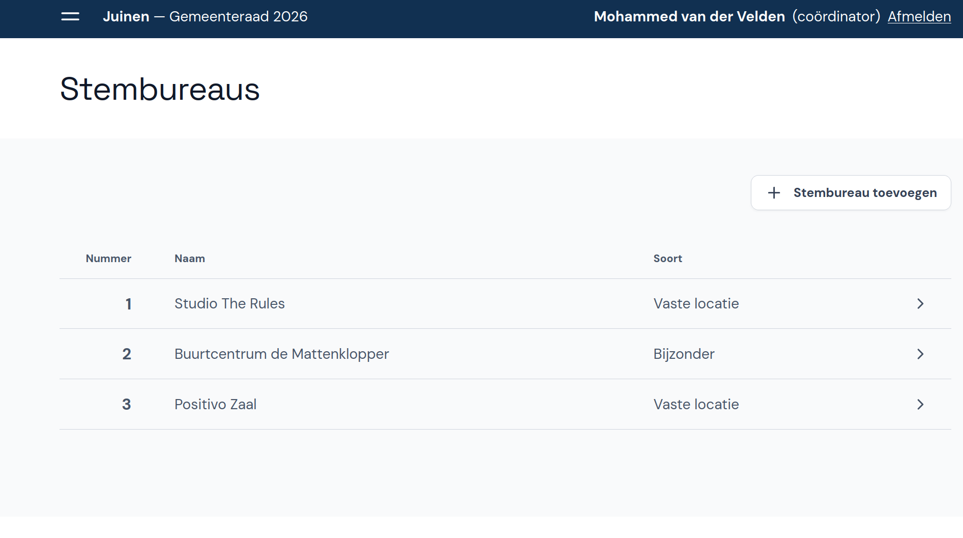 Stembureaus beheren