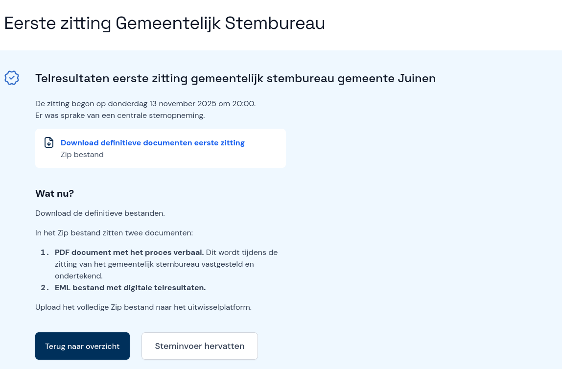 Afronden en documenten downloaden