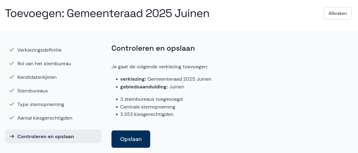 Controleren en opslaan