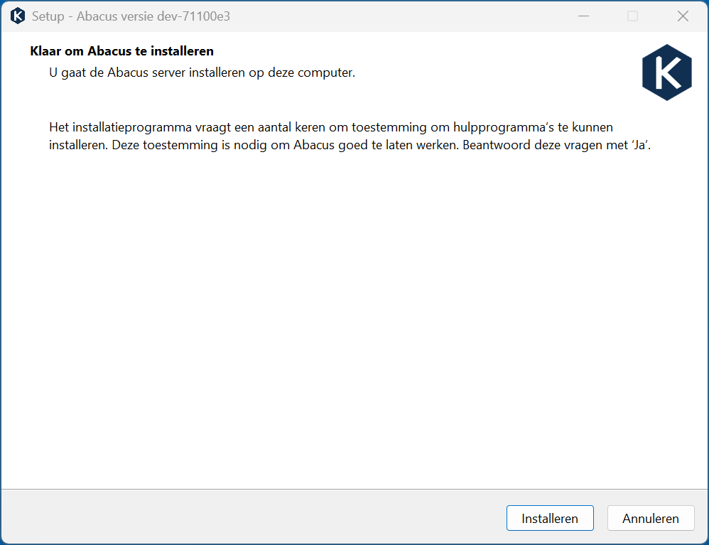 Installatieprogramma op Windows