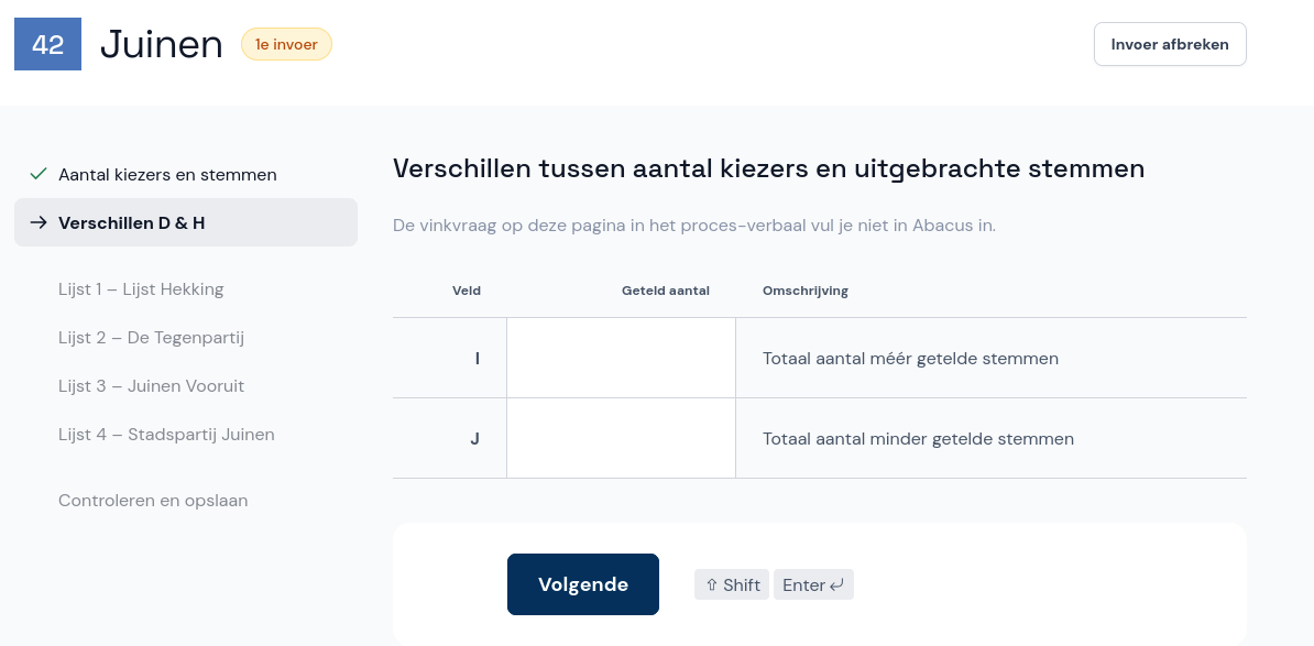Verschillen tussen aantal kiezers en uitgebrachte stemmen - CSB