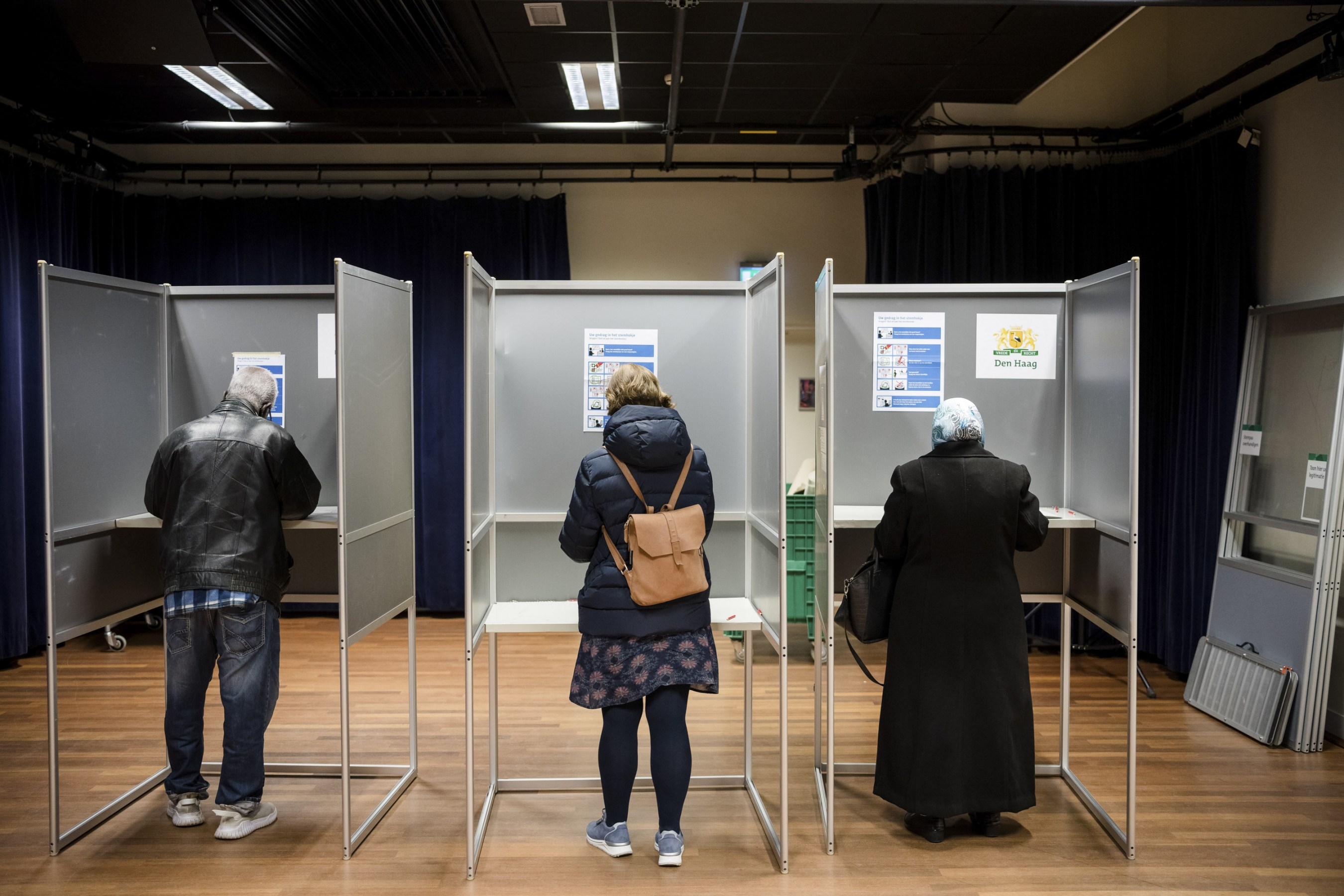 Stemmen in stemhokjes